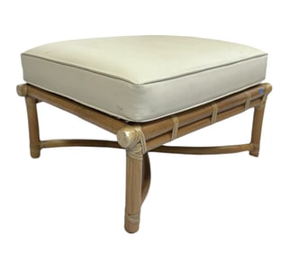 VINTAGE MCGUIRE BAMBOO OTTOMAN