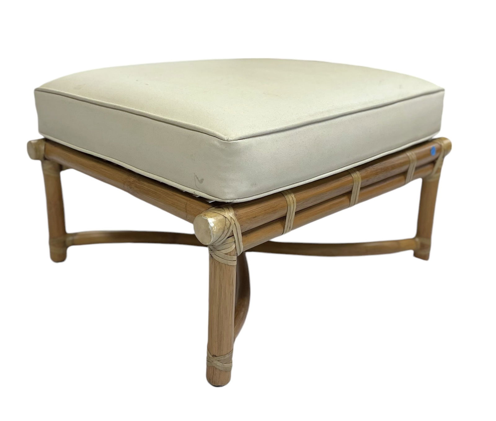 VINTAGE MCGUIRE BAMBOO OTTOMAN (1 of 5)