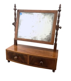 GEORGE III MAHOGANY DRESSING MIRROR