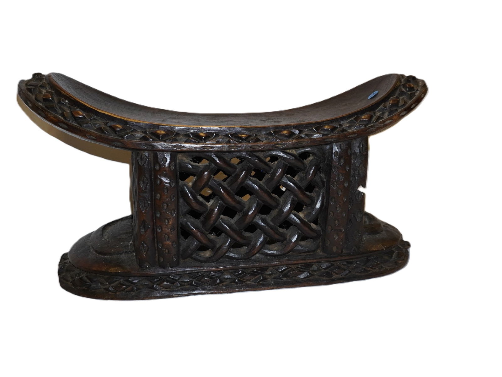 ASHANTI AFRICAN CARVED CHIEF STOOL (1 of 6)