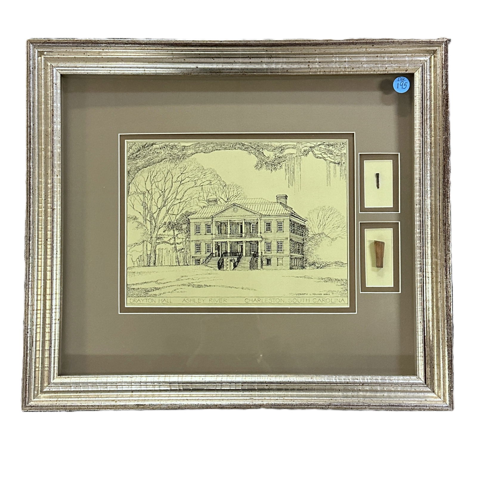FRAMED ARCHITECTURAL PRINT OF DRAYTON HALL (1 of 4)