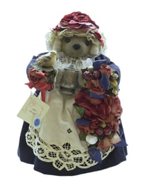 RARE APPLE WHIMSEYS LITA GATES STUFFED PATRIOTIC TEDDY BEAR