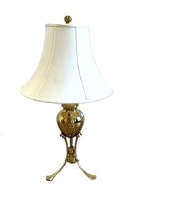 VINTAGE BRASS TEA KETTLE LAMP