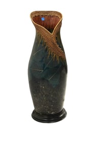 CONTEMPORARY WOVEN LARGE VASE