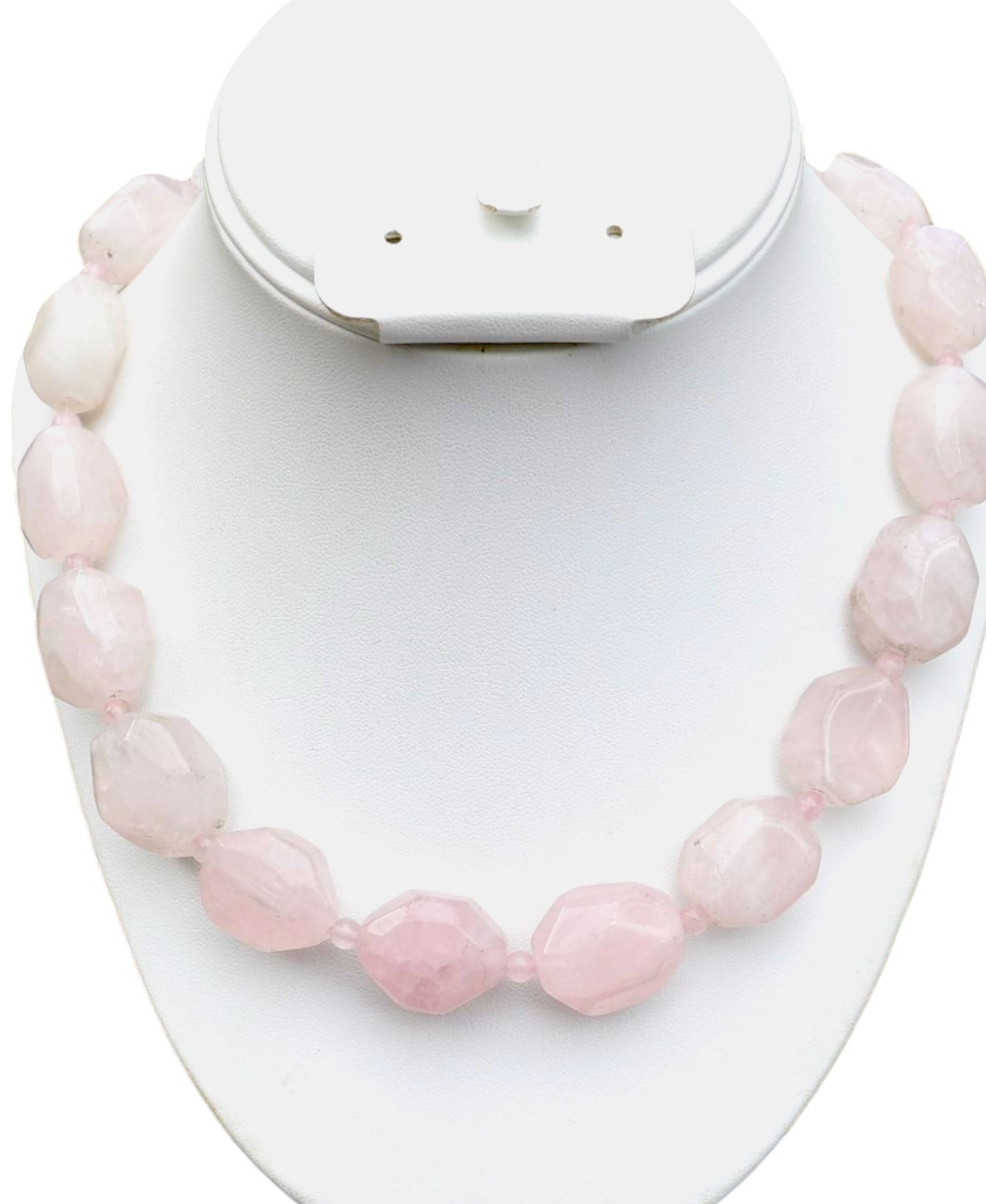 POLISHED ROSE QUARTZ NECKLACE (1 of 2)