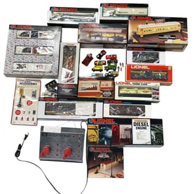 16 PC LIONEL TRAIN GROUP INCL DUAL POWER 027 CONTROLLER