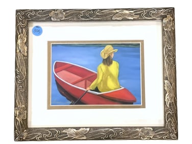SIGNED "ENJOYING THE VIEW" BY LAURA CODY FRAMED ART PRINT