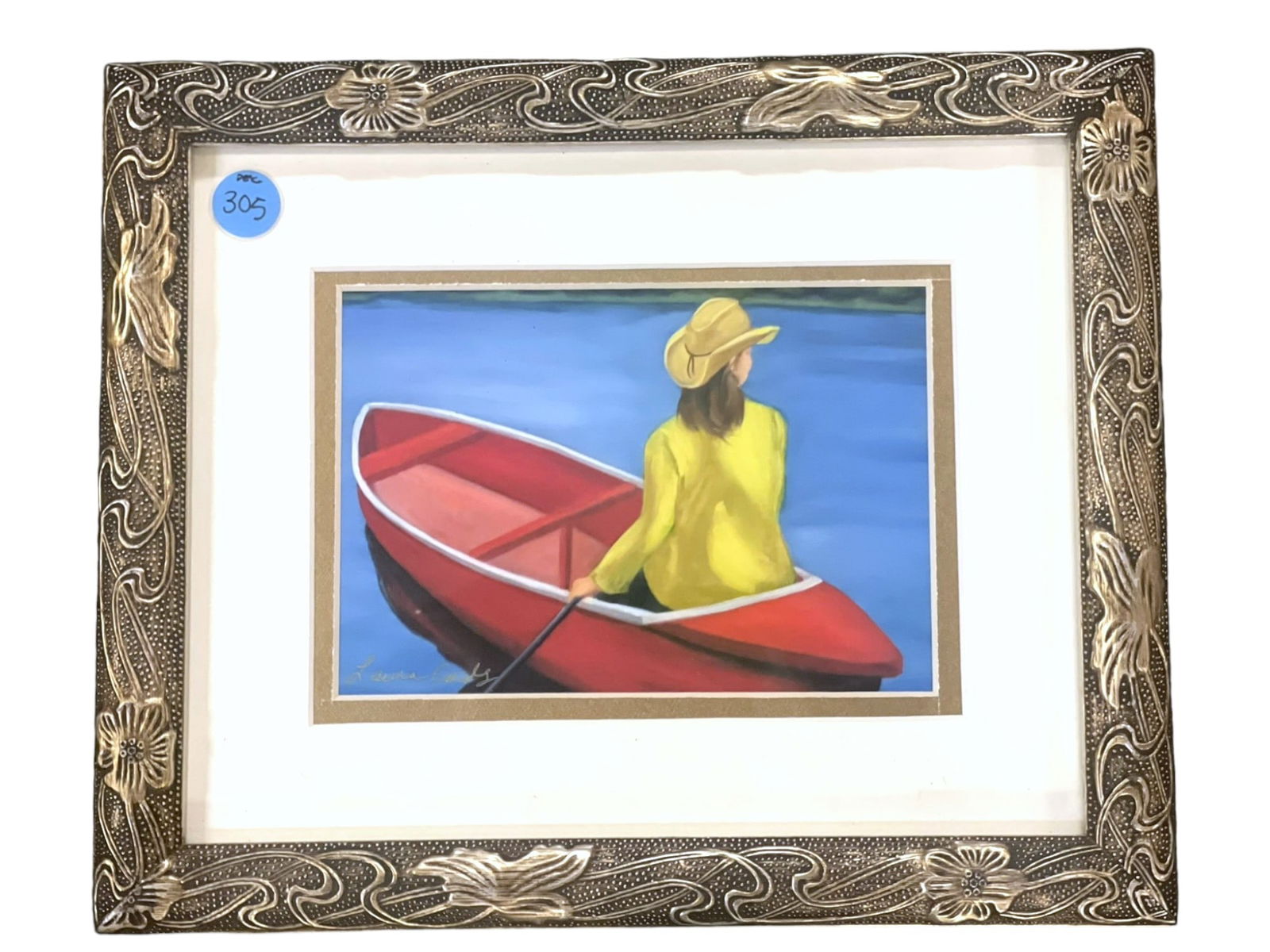 SIGNED "ENJOYING THE VIEW" BY LAURA CODY FRAMED ART PRINT (1 of 2)