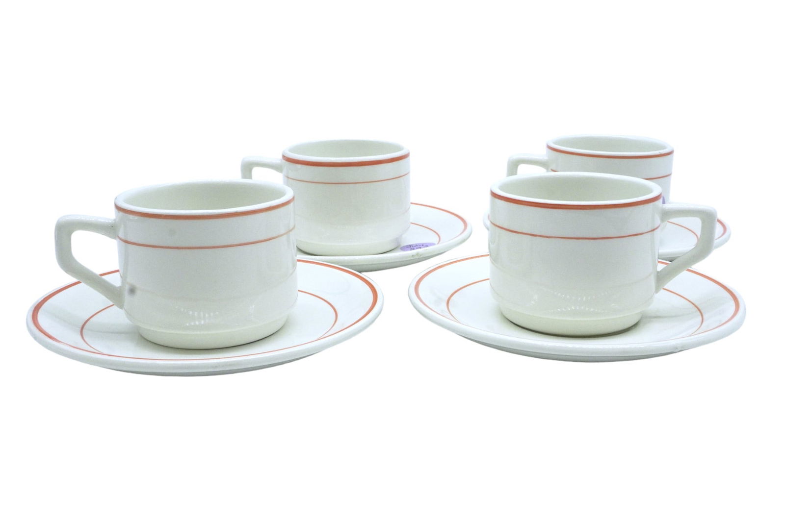 ORCHIES FRENCH POTTERY DEMITASSE SET (1 of 2)
