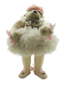 APPLE WHIMSEYS STUFFED BALLERINA BEAR DOLL