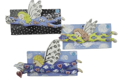 ORIGINAL CERAMIC WALL SCULPTURES BY JENNIFER PARKER - SET OF 3