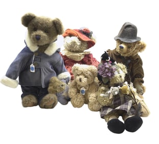 LOT OF VINTAGE TEDDY BEARS - 5 PIECES
