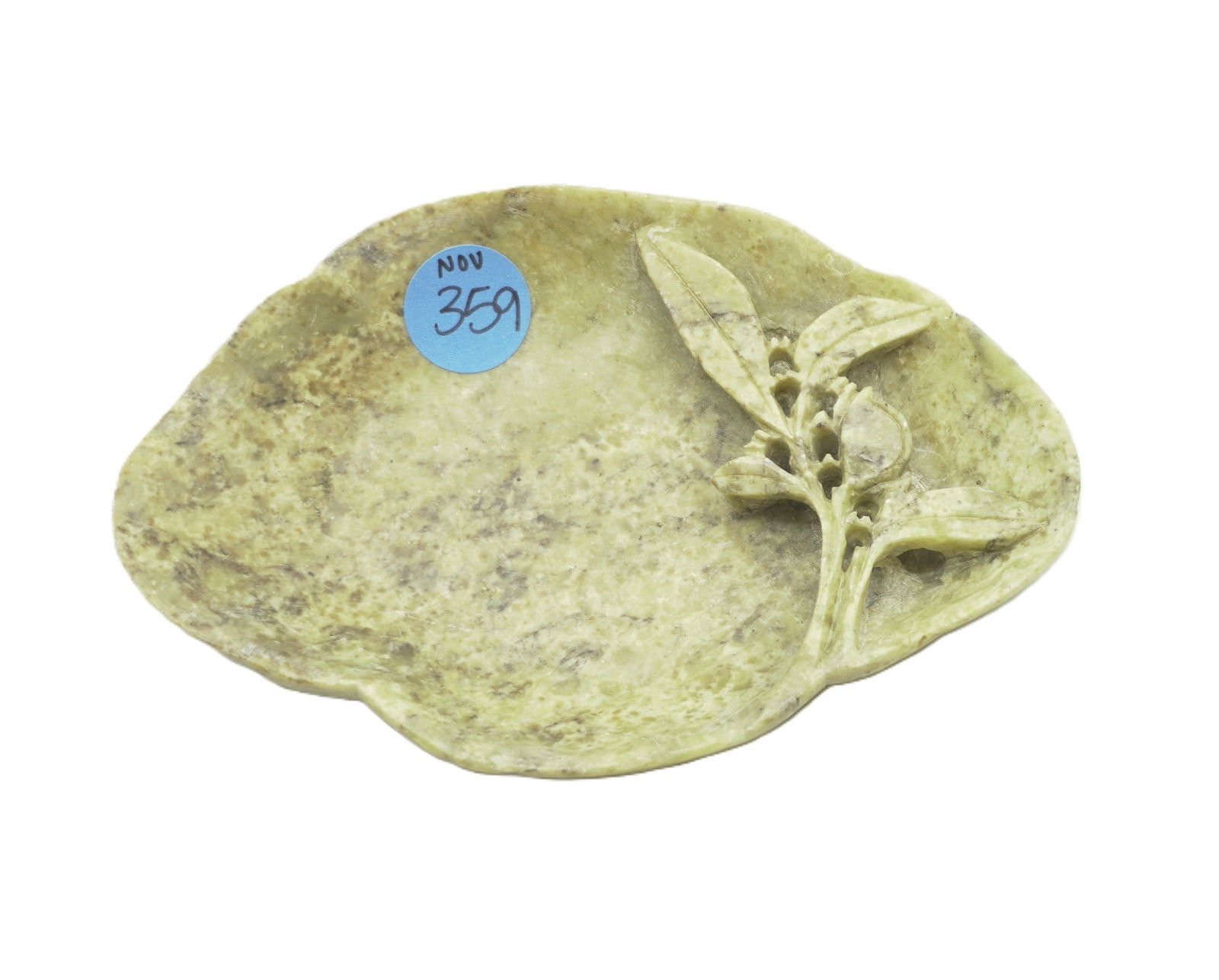 ASIAN SOAPSTONE HAND CARVED BAR SOAP HOLDER (1 of 6)