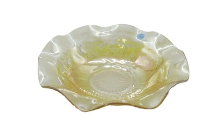 MCM JEANNETTE LARGE IRIS CARNIVAL GLASS BOWL