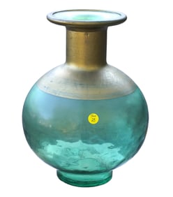 HAND BLOWN GLASS VASE FROM SPAIN 14"