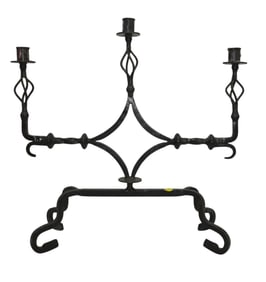 BLACK WROUGHT IRON CANDELABRA