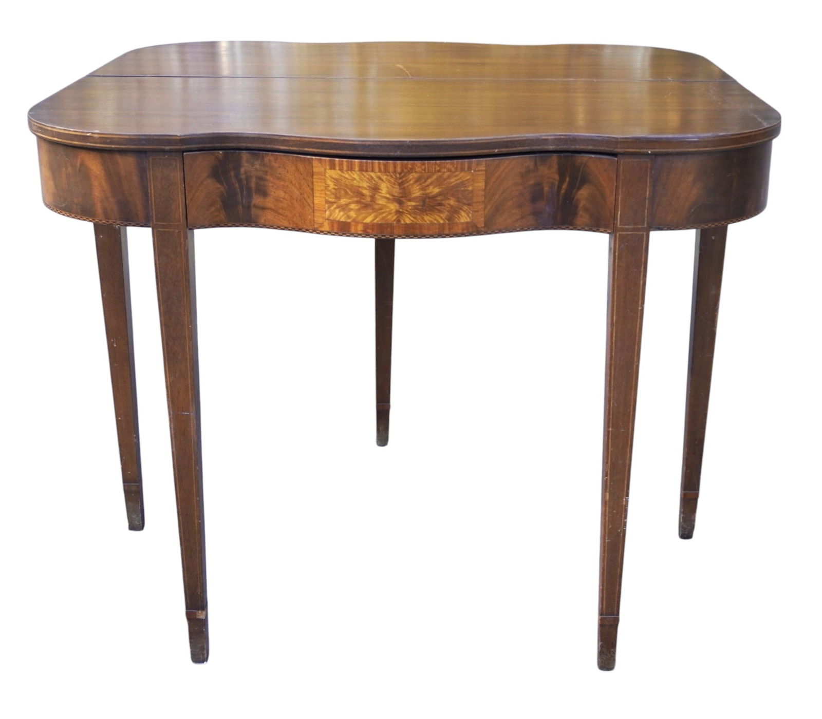 AMERICAN FEDERAL STYLE FLIP TOP GATE LEG CARD / CONSOLE TABLE (1 of 8)