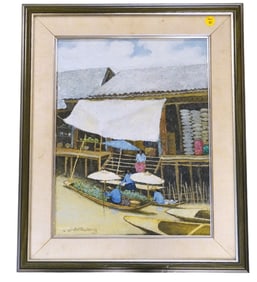 V CHAIDUANG IMPRESSIONIST OIL ON CANVAS