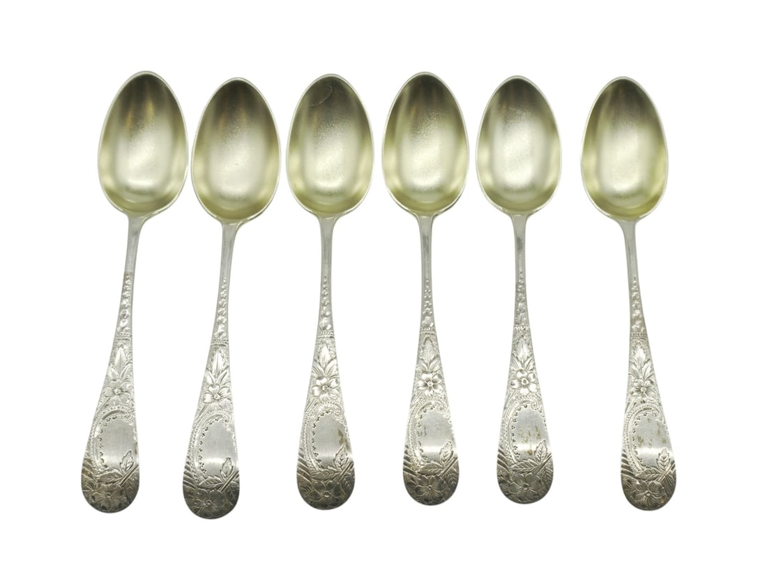 6 FREEMAN & CRANKSHAW STERLING DEMITASSE SPOONS (1 of 3)