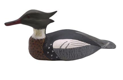 DELMAS TAYLOR (1948-2021) MERGANSER DECOY