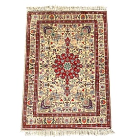 HAND KNOTTED WOOL ISFAHAN RUG