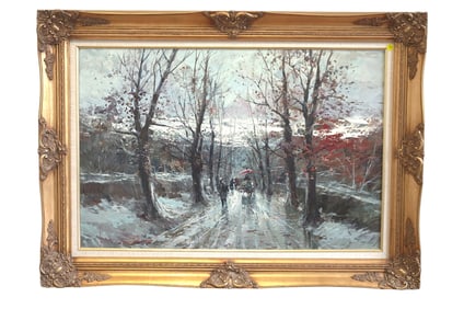LARGE CLAUDIO SIMONETTI (Italian, b 1929) ITALIAN WINTER