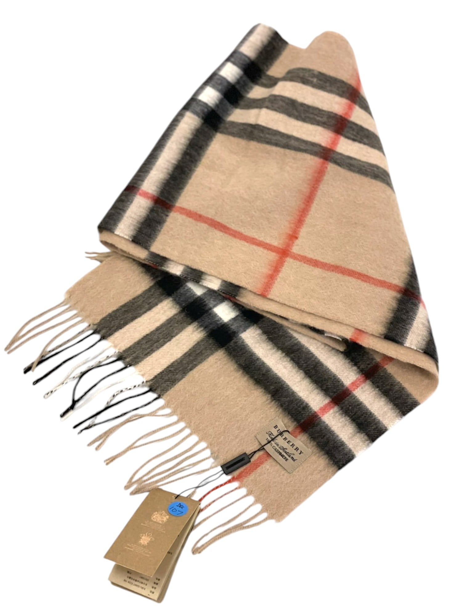 CASHMERE BURBERRY CHECK SCARF NEW (1 of 6)