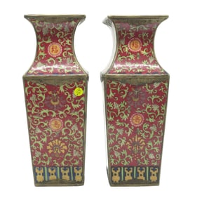 PAIR OF JOHN RICHARD BRONZE MOUNTED VASES