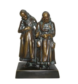 ANTIQUE BRONZE PLESSNER SCULPTURE