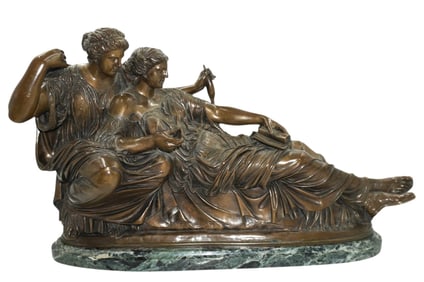 19TH C FRENCH BARBEDIENNE BRONZE "THE FATES"