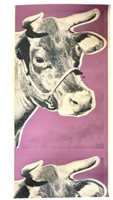 WARHOL 1977 COW WALLPAPER SCREEN PRINT SEATTLE