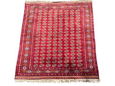 LARGE HAND KNOTTED BOKHARA RUG