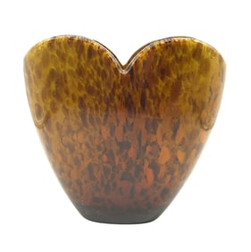 MAESTRI VETRAI ITALY TORTOISE SHELL VASE