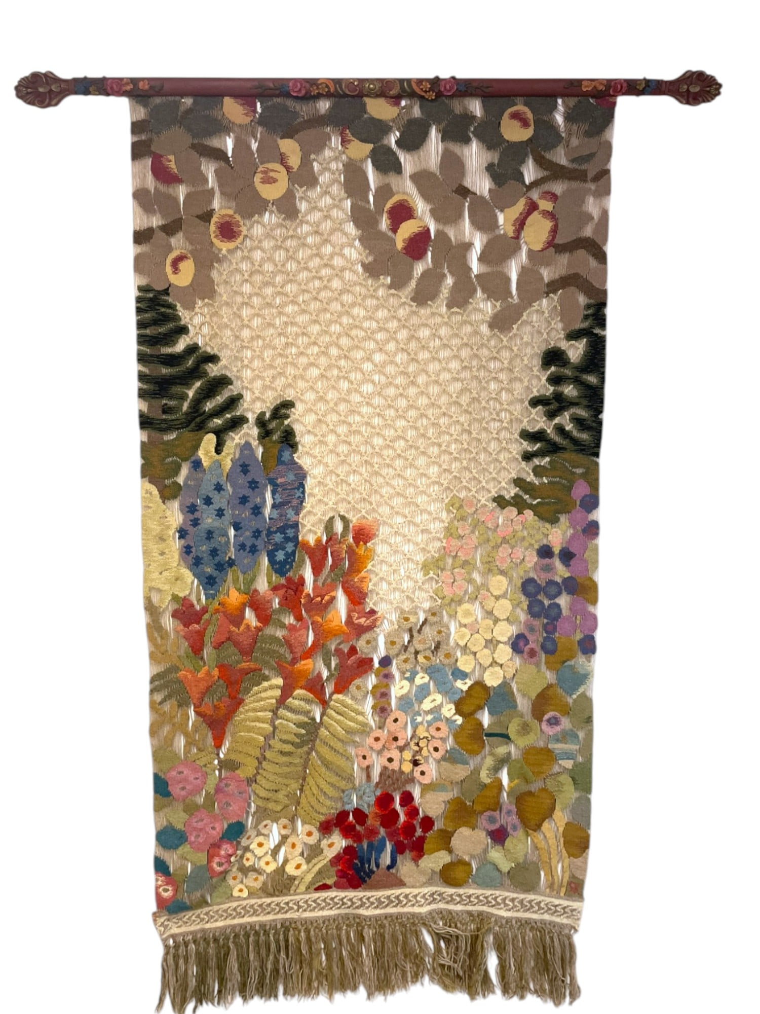 7 FT ART DECO 1928 NORWEGIAN OPEN WARP TAPESTRY 1st PRIZE (1 of 13)