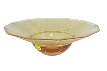 LALIQUE CRYSTAL "CHINA MOOD" AMBER BOWL