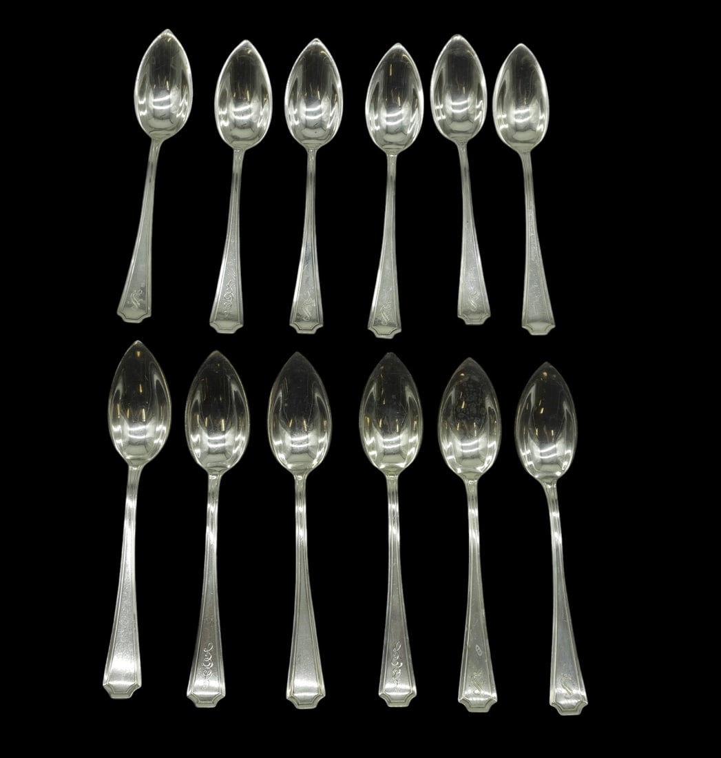 12 STERLING SILVER DURGIN ORANGE SPOONS (1 of 3)