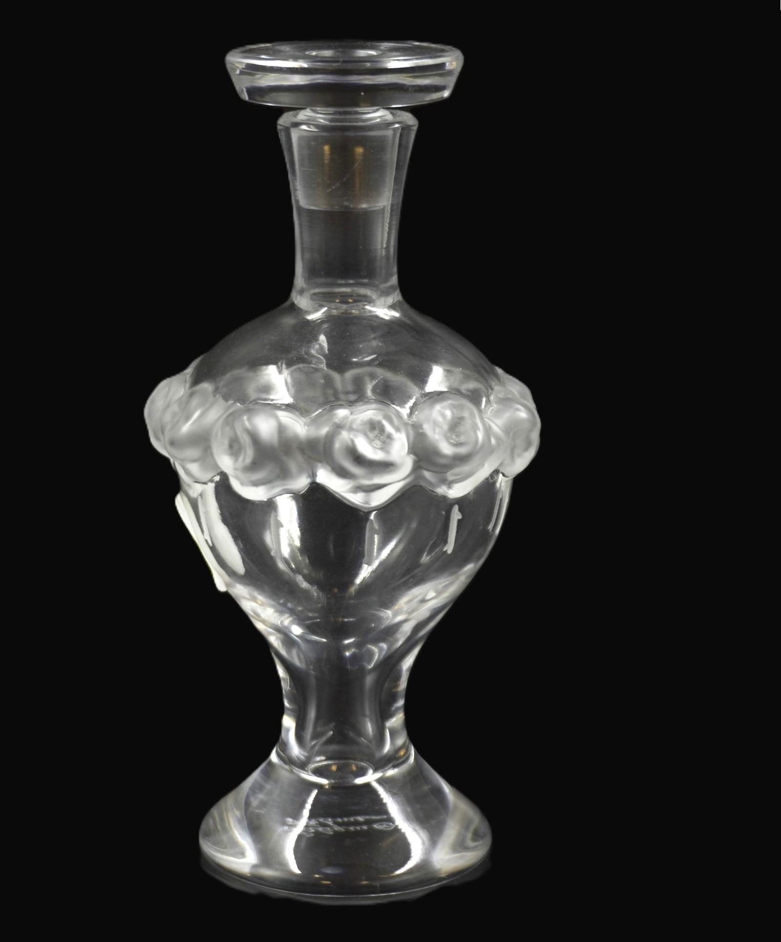 LALIQUE CRYSTAL "MARTIN" PERFUME BOTTLE & STOPPER (1 of 7)