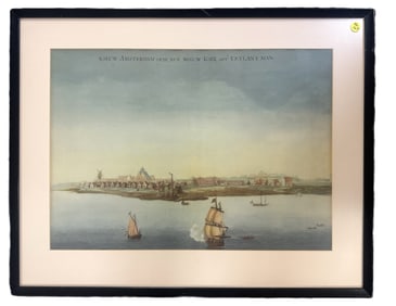 ANTIQUE PRINT NIEUW AMSTERDAM (MANHATTEN)