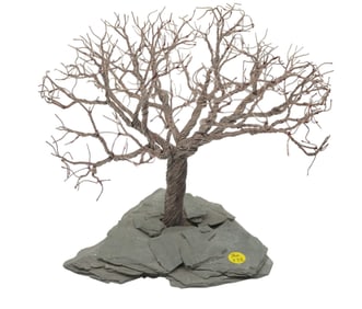 MCM RANDY ADAMS TREE SCULPTURE COPPER & SLATE