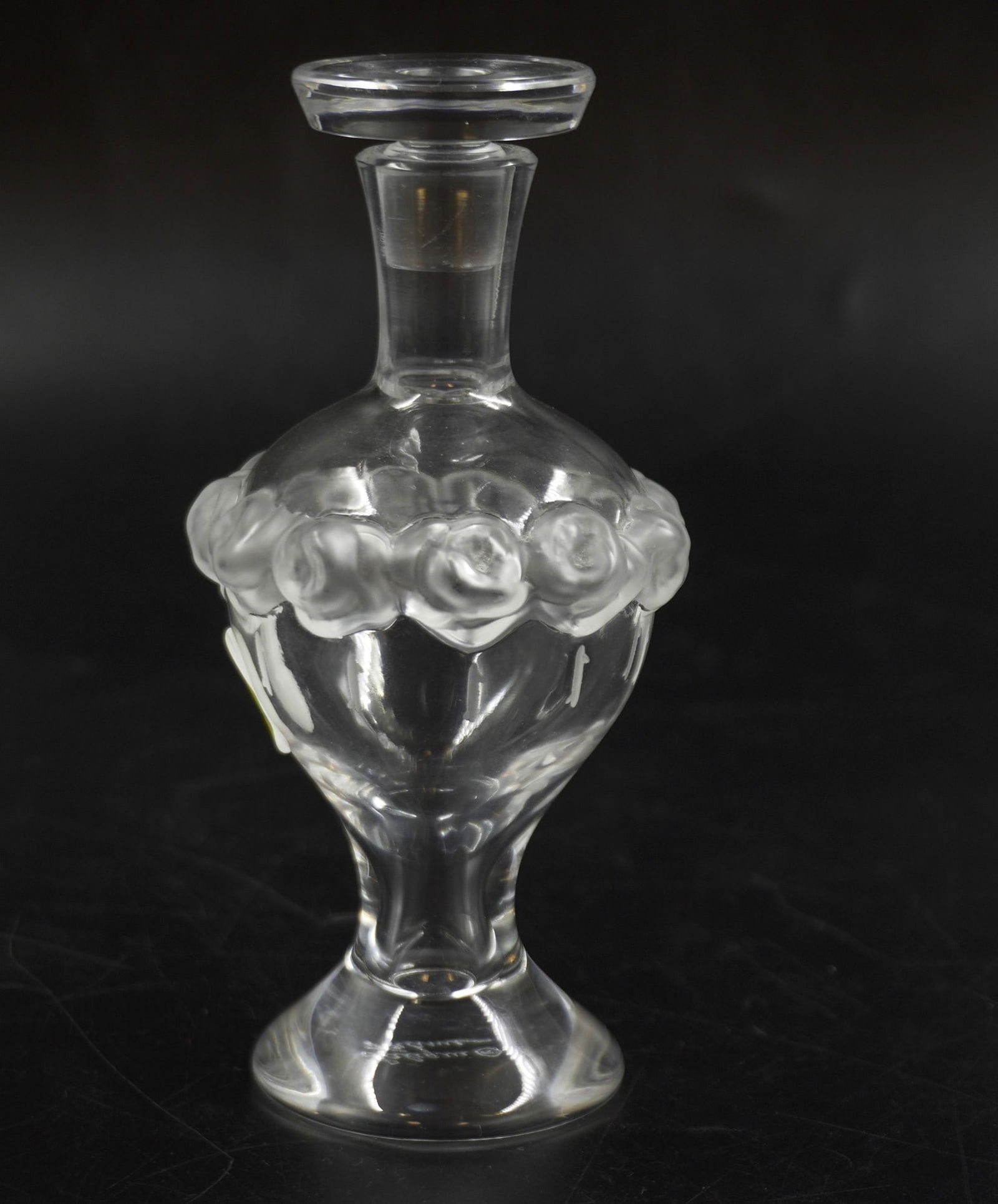 LALIQUE CRYSTAL "MARTIN" PERFUME BOTTLE & STOPPER (1 of 6)