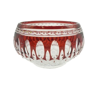 WATERFORD CRYSTAL CLARENDON RUBY BOWL