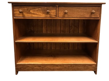 VINTAGE FARMHOUSE SOLID OAK BOOKCASE