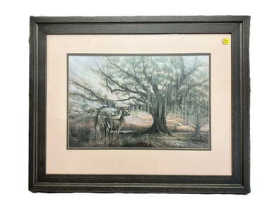 LARRY K MARTIN WHITE TAIL DEER LTD ED PRINT