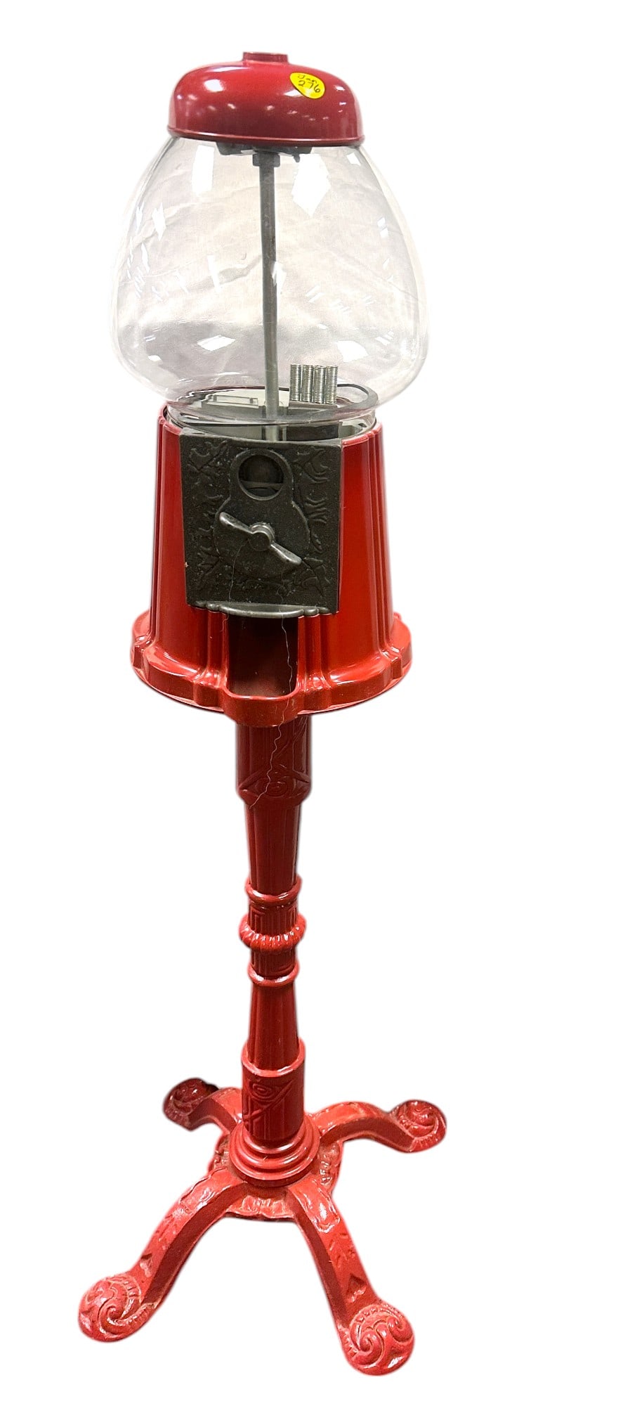 VINTAGE RED CAST IRON GUMBALL MACHINE (1 of 3)