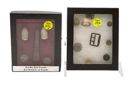 2 BOX CIVIL WAR RELICS SOUTH CAROLINA