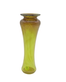 TALL MCM BOHEMIAN BLOWN ART GLASS VASE
