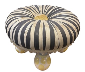 MACKENZIE CHILDS TUFTED FOOTSTOOL/ OTTOMAN