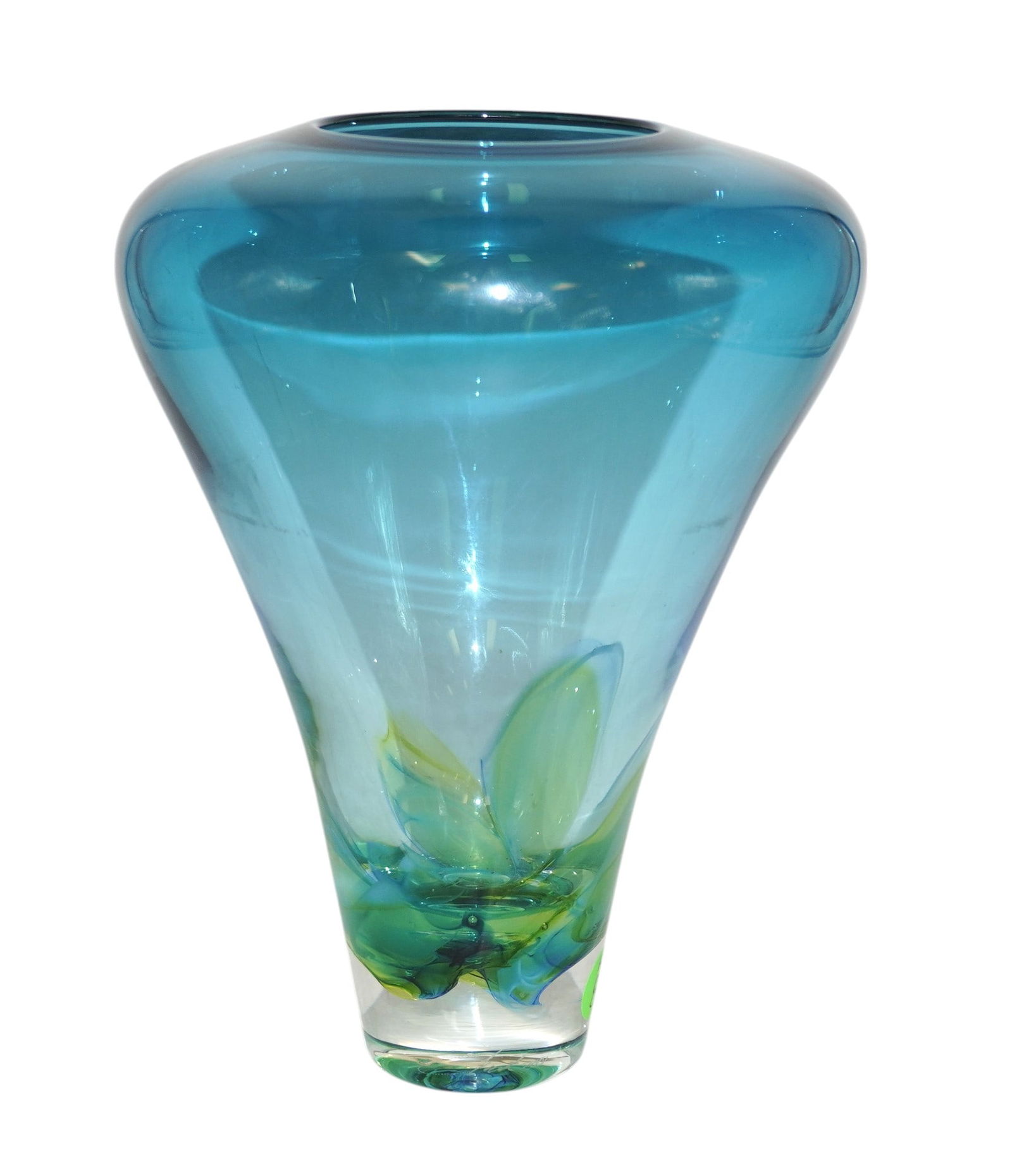 CONTEMPORARY HAND BLOWN ART GLASS VASE (1 of 7)