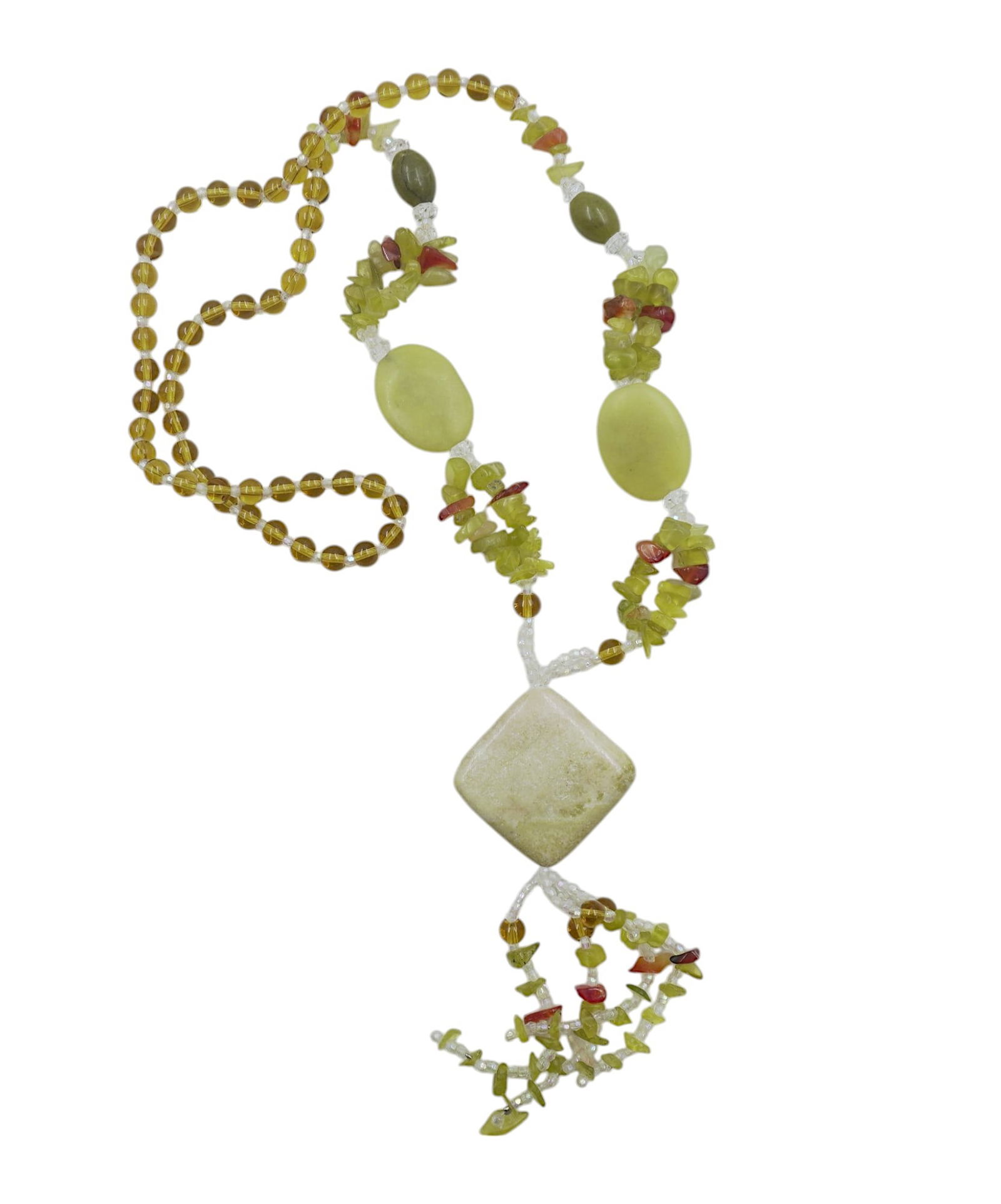 SERPENTINE & QUARTZ FASHION NECKLACE (1 of 3)