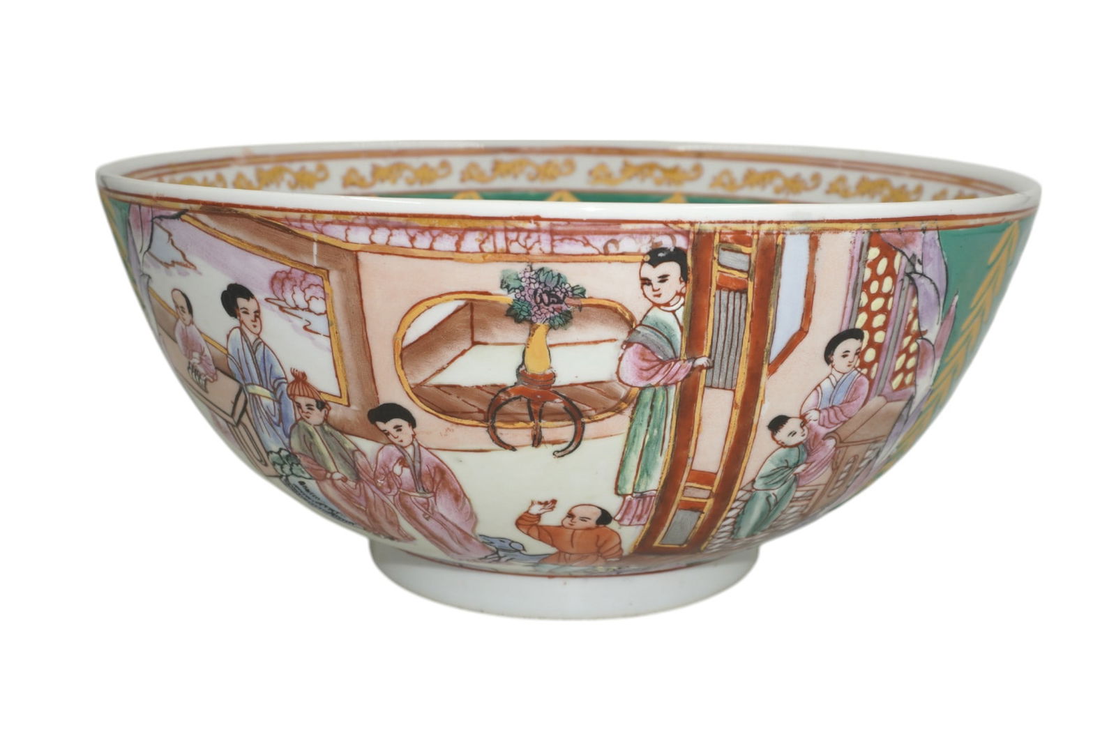 CHINESE EXPORT CANTON FAMILLE ROSE BOWL (1 of 6)